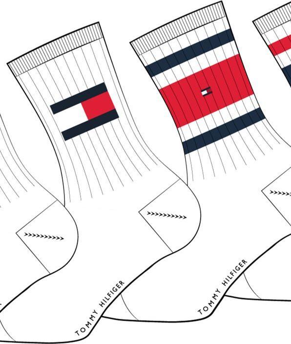 Actual product image Tommy Hilfiger Th Kids Sock 4p Flag & Sport Stripe (pack of 4, 35 - 38)