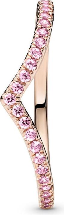 Immagine prodotto Pandora Anello rosa scintillante Wishbone in oro rosa 14ct (54, 925 Argento)