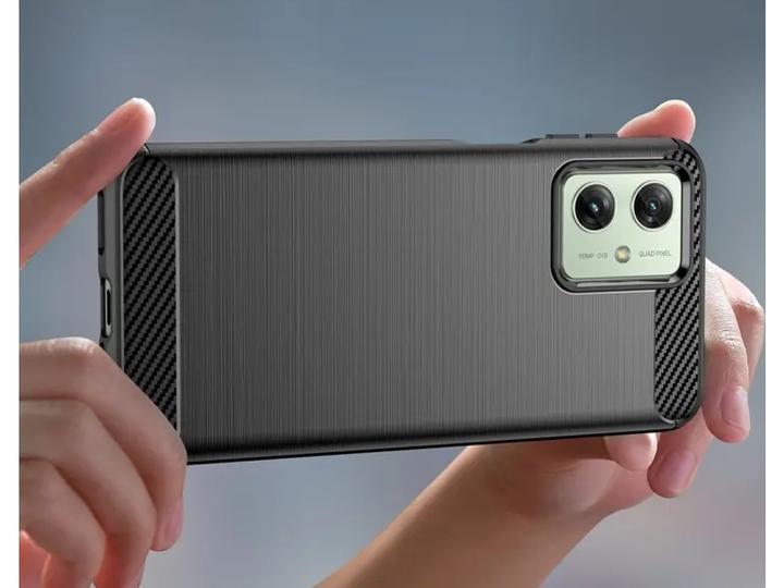 Actual product image Screenguard Motorola Moto G54 5G Case Carbon Brushed Soft TPU (Motorola Moto G54)
