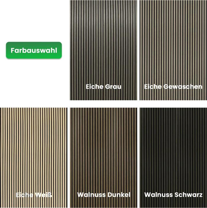 Actual product image Endorphin 10 Stück Akustikpaneele 61x266x2,1cm Holzfurnier Walnuss dunkel