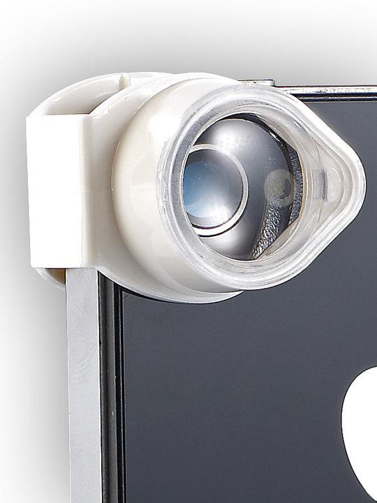 Produktbild Somikon Mikroskop-Adapter für iPhone mit 4-fach Vergrösserung