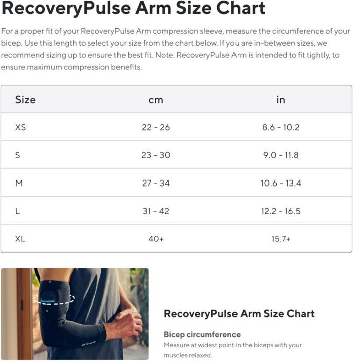 Nutritional values and ingredients Theragun Compression sleeve Recoverypulse