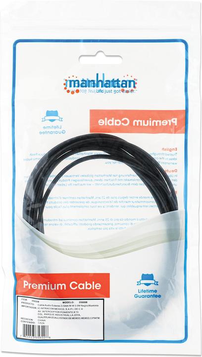 Immagine prodotto Manhattan Cavo audio Spina jack Aux (3 m, Connettore da 3,5 mm (AUX))
