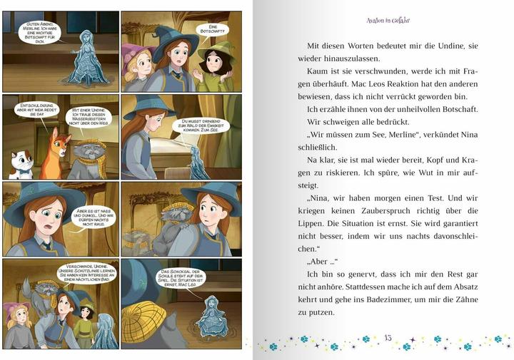 Actual product image Die Zauberschule von Avalon – Avalon in Gefahr (German, Charlotte Grossetête, Ullmann Media, Faltacius, Anja Hackländer, 2024)