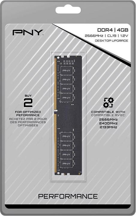 Actual product image PNY DDR4 PC 2666 CL19 (1 x 4GB, 2666 MHz, DDR4-RAM, DIMM)