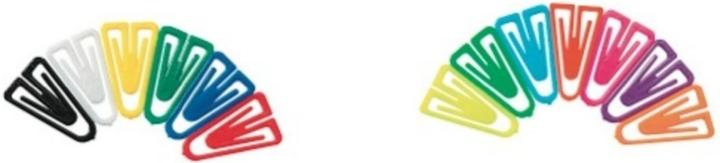 Actual product image Laurel Paper clips plastic clips 25mm PU=500 pieces assorted basic and fluorescent colours (500 x)