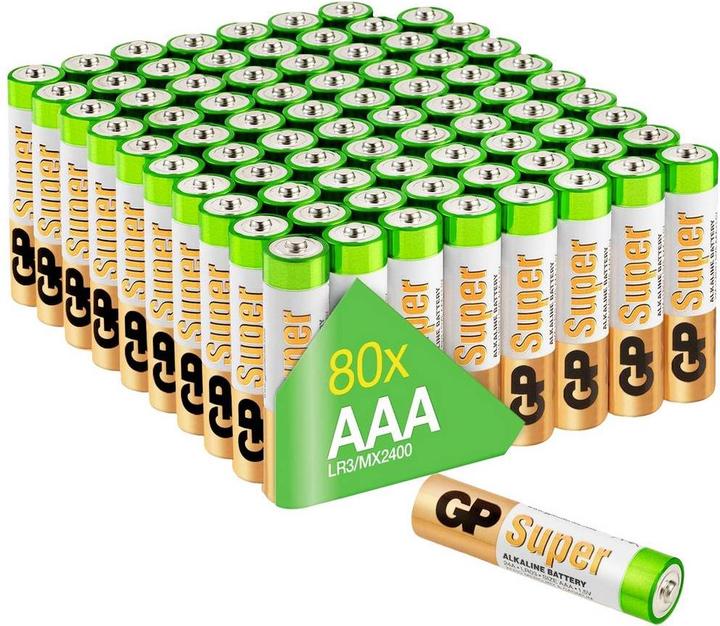 Produktbild GP Batteries GP Super Alkaline-Batterien Micro, 80er (1 Stk., AAA)