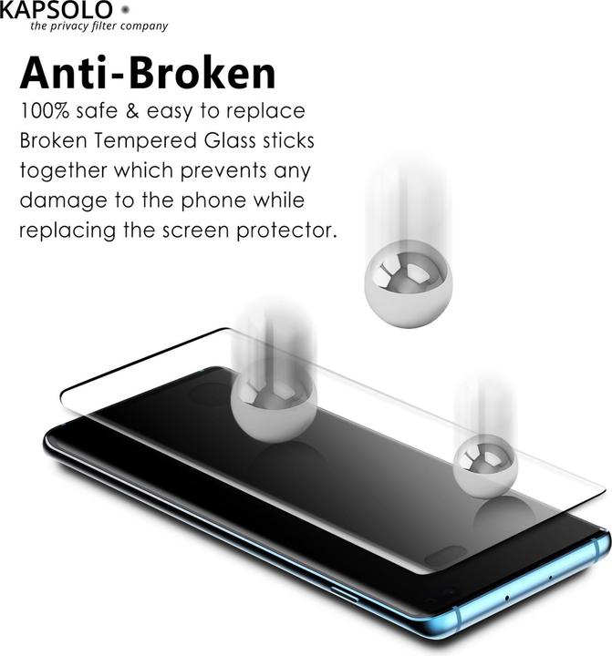 Actual product image Kapsolo Display protection glass - full-surface display protection with rounded edges - Temperg (10 Piece, Samsung Galaxy Note 20 Ultra 5G)