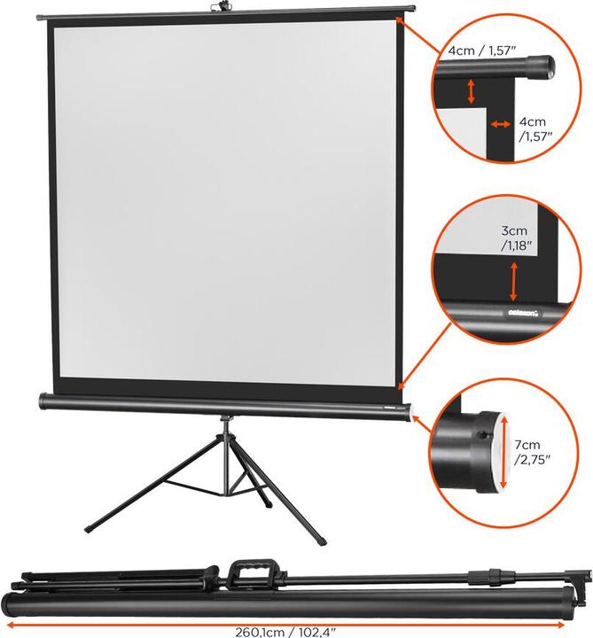 Actual product image Celexon Eco tripod, screen, 1:1 (135.83", 1:1)