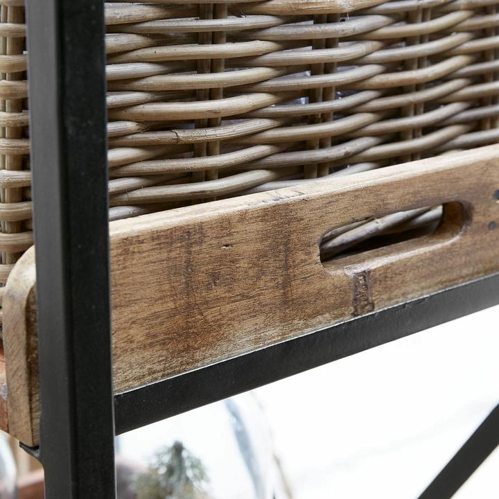 Immagine prodotto Loberon Scaffale Lancaster marrone antico/nero (200 x 55 x 40 cm)