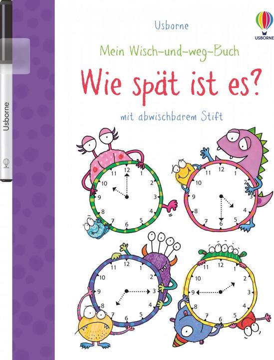 Produktbild Mein Wisch-und-weg-Buch: Wie spät ist es? (Deutsch, Jessica Greenwell, 2022)