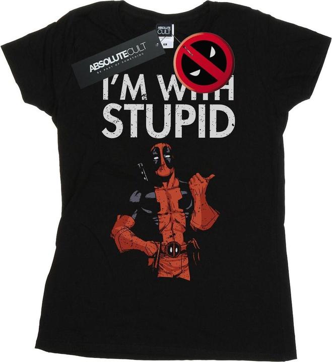 Deadpool I'm With Stupid TShirt (L)