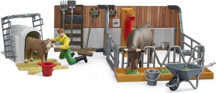 Produktbild Bruder Kuh und Kälberstall mit Landwirt