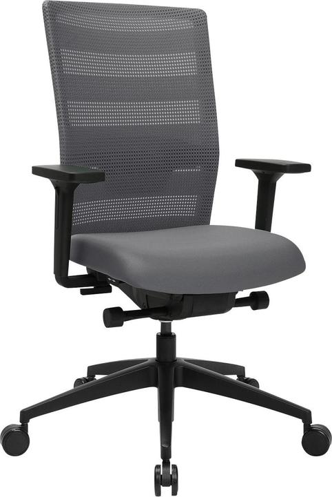 Actual product image Topstar SITNESS AirWork office swivel chair, with adjustable armrests, grey.