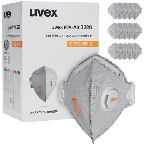 Actual product image Uvex Safety Uvex silv-Air classic 3220 8763220 Fine dust mask with valve FFP2 15 pcs. DIN EN 149:2001 (FFP2, 15 x)