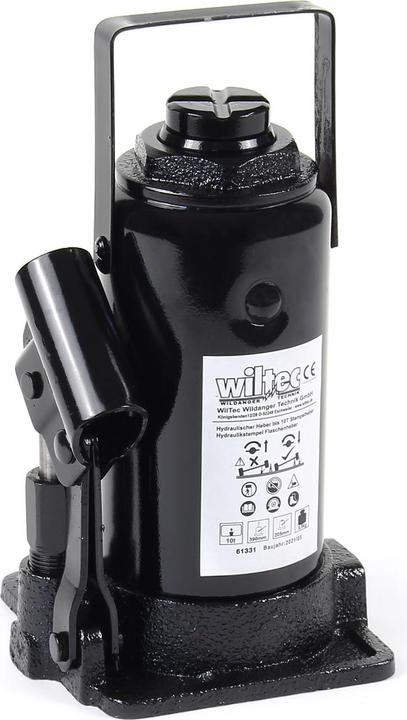 Produktbild Wiltec Hydraulischer Wagenheber 10t PKW Stempelwagenheber Flaschenwagenheber