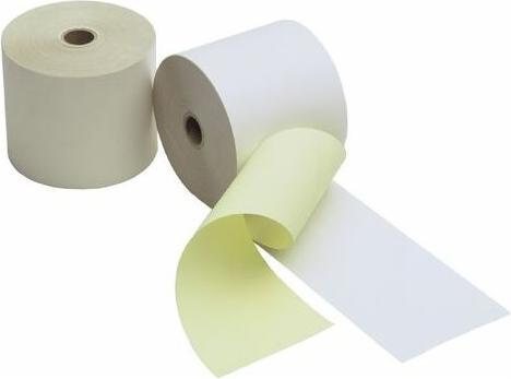 Kores Cash register rolls, 2-ply white/yellow, 76 mm x 25 m x 12 mm Addition sleeves, sleeve: 12 mm