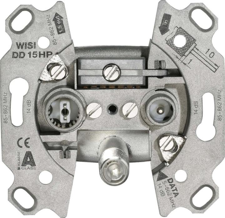Produktbild WISI 19363 Steckdose SAT + TV + Radio Grau (Antennenkabel)