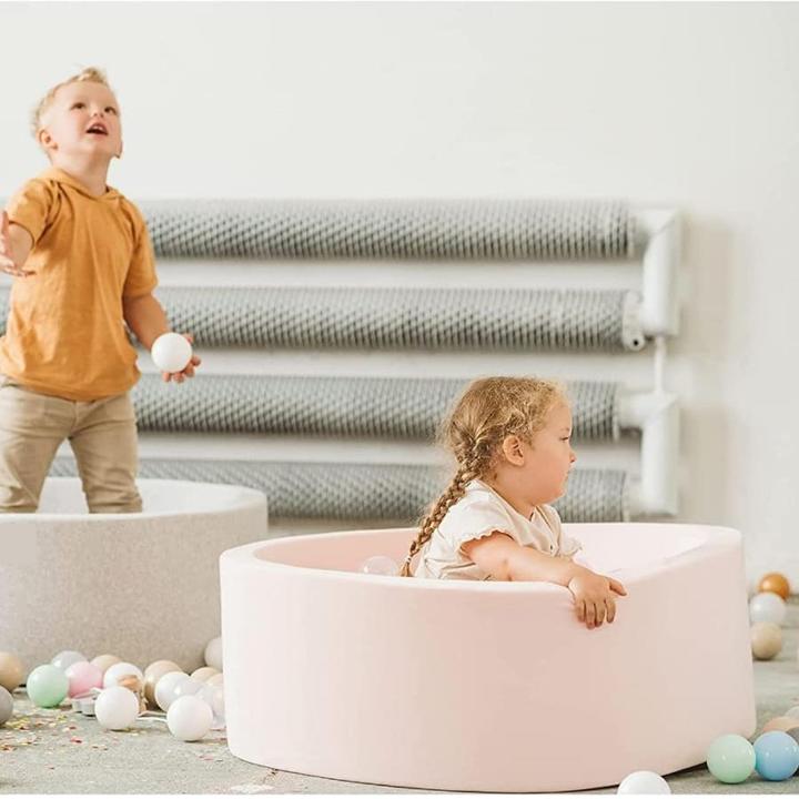 Produktbild Activity Board Waldorf Baby Rundes Bällebad 90x30cm mit 200 Bällen, Geschenk Bällebad - Hellrosa