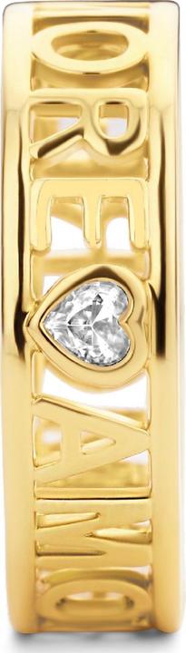 Immagine prodotto Ti Sento Milano Anello Amore con zirconi placcato oro 12227ZY (56, 925 Argento)