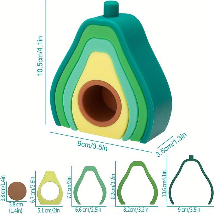 Produktbild Activity Board Silikon Stacking Spielzeug Baby Bauklötze Obst Design Soft Block Gummi Zahnen
