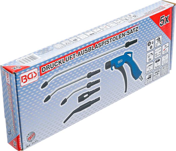Actual product image BGS Compressed air blow gun set