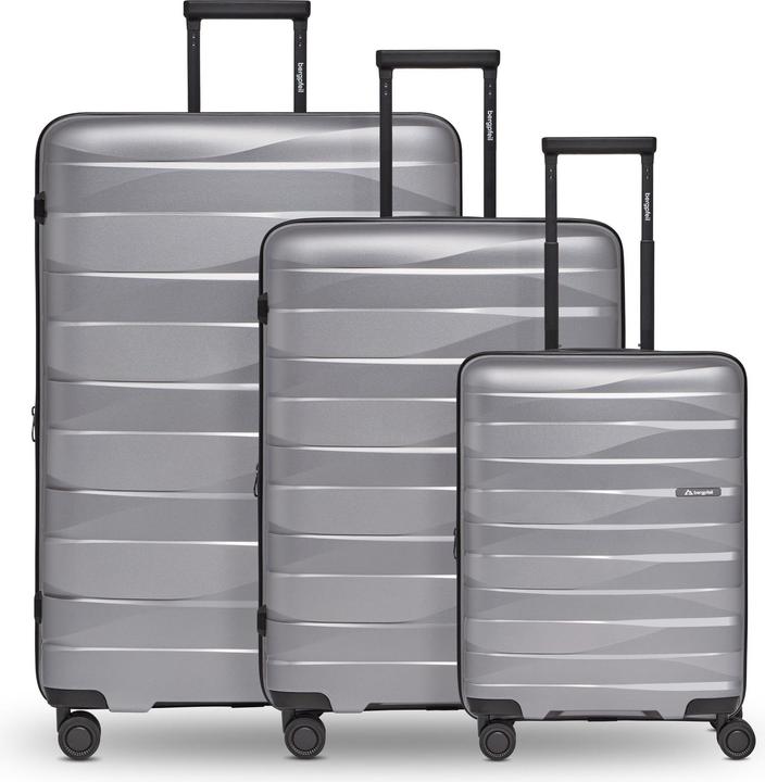 Bergpfeil Travel 4-Rollen Kofferset 3-tlg. mit Dehnfalte (228 l, XL (ab 115l))