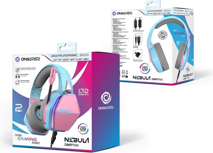 Image du produit Oniverse Gaming Headset Nebula - Diva Pink (Filaire)