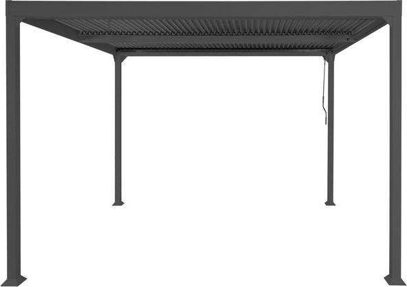 Immagine prodotto Mendler Pergola in alluminio HWC-L41, robusta struttura in metallo da 8 cm 3x3 m, antracite (306 cm, 306 cm)