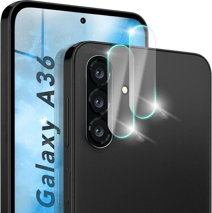 Produktbild Nalia Focus.X2 MAX - Kamera Schutzglas Objektiv Abdeckung Hüllen-kompatibel - Camera Protection Glass (2 Stück, Samsung Galaxy A36)