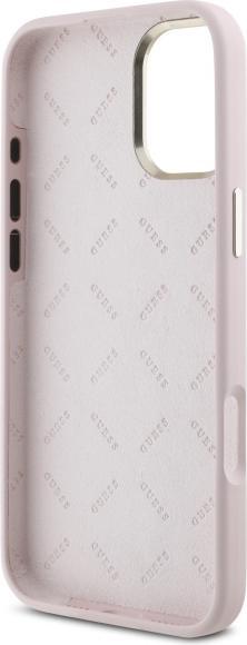 Produktbild Guess GUHCP16MSMBSLP iPhone 16 Plus 6.7" różowy/pink hardcase Silicone Script Metal Logo & Frame