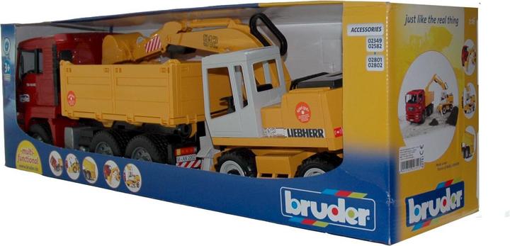Produktbild Bruder Man Kipplastwagen mit Schaufelbagger
