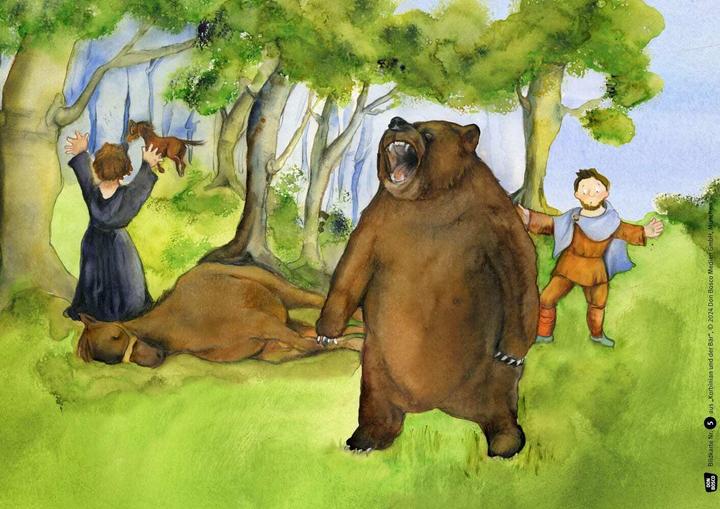 Produktbild Korbinian und der Bär. Kamishibai Bildkartenset, mit 1 Beilage (Deutsch, Alfons Friedrich SDB, Ferdinand Auhser, 2024)