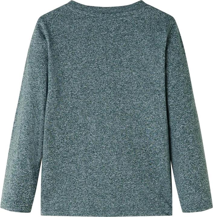 Immagine prodotto VidaXL Camicia a maniche lunghe per bambini verde scuro melange 116,Materiale: 50 (116)