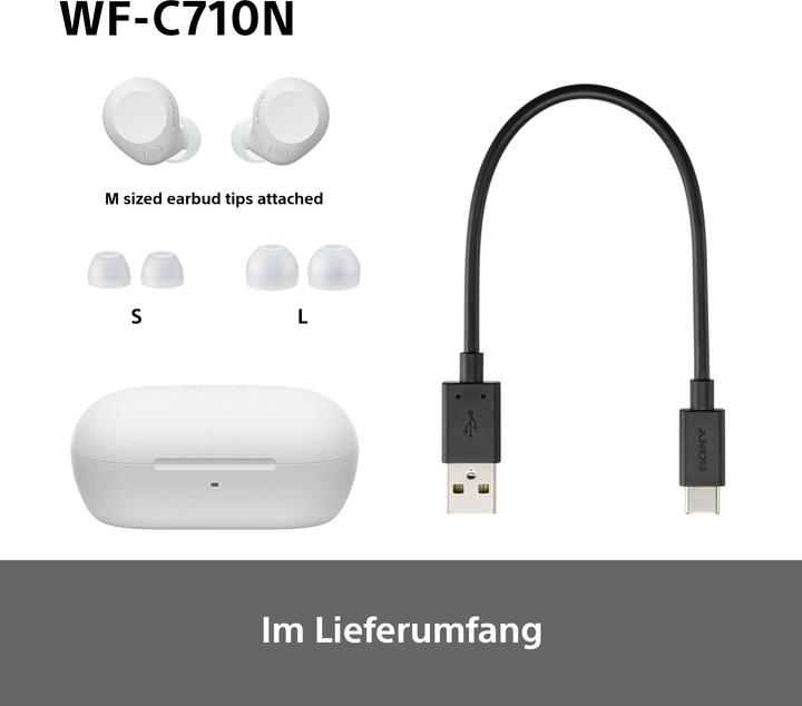 Actual product image Sony WF-C710N (NC, 8.50 h, Wireless)
