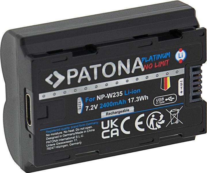 Produktbild Patona Platinum Fuji NP-W235 USB-C (Kamera Akku)