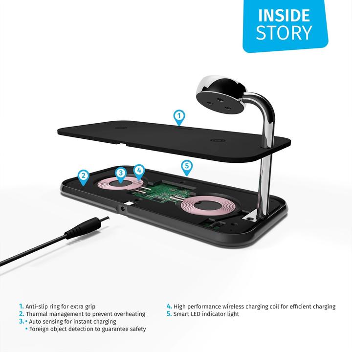 Produktbild Zens Aluminium Dual Wireless Charger + Watch (20 W)