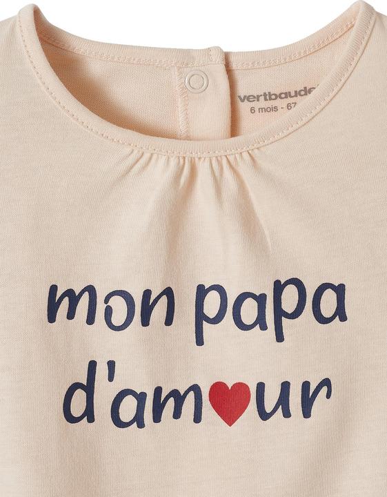 Immagine prodotto Vertbaudet T-shirt per bambini con scritte in cotone biologico (62)