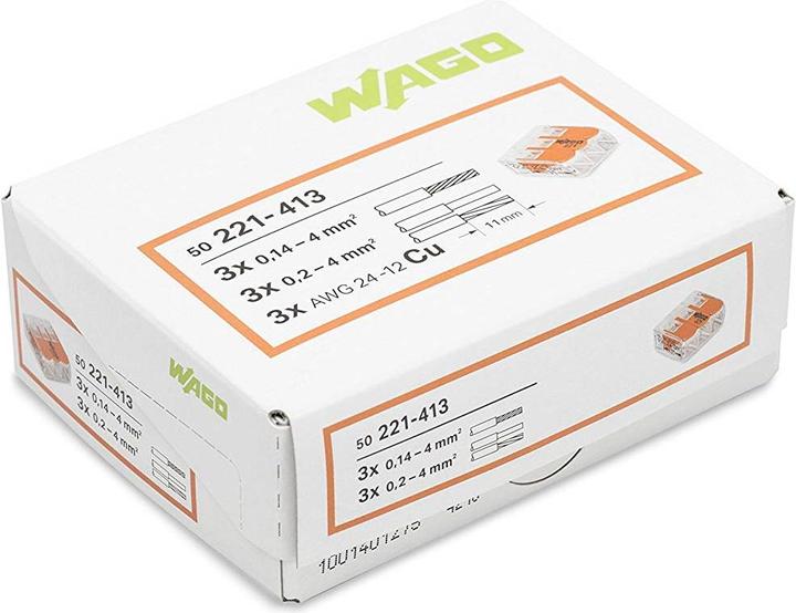 Produktbild Wago Verbindungsklemme COMPACT 3-fach (50 Stück)