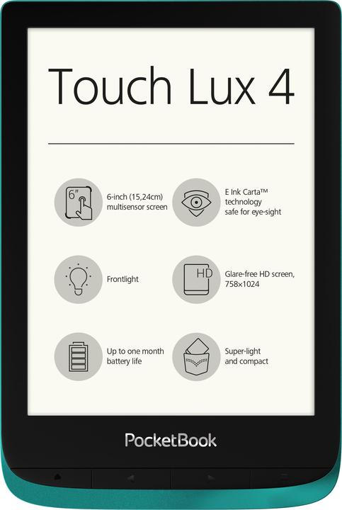 PocketBook Touch Lux 4 (6", 8 Go, émeraude)