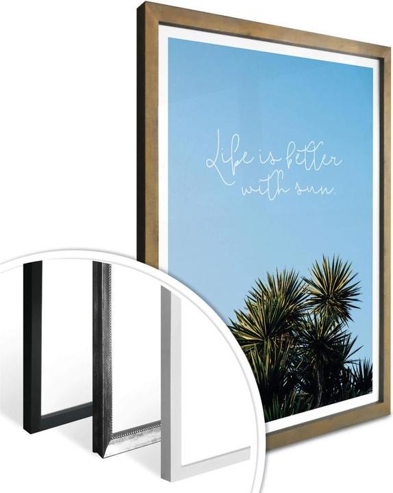 Immagine prodotto Trenddeko La vita è migliore con il sole (60 x 80 cm)