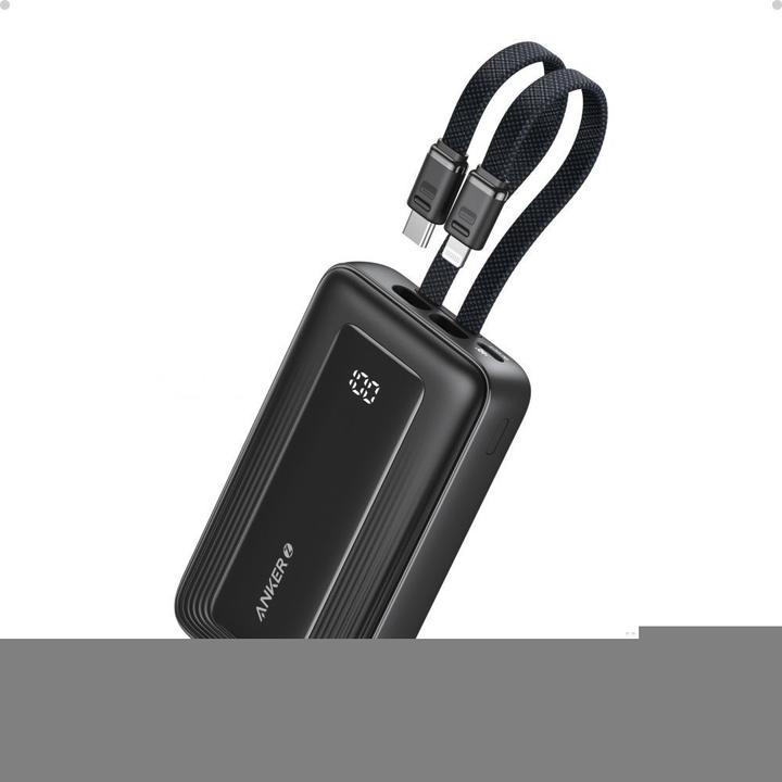 Produktbild Anker | Power Bank | A1680G11 | 10000 mAh | USB-C 30W, Lightning 27W | Built-In USB-C and Lightning Cables (10000 mAh)
