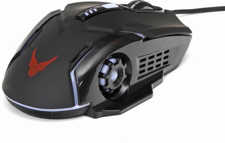 Varr Gaming USB Wired Mouse, Black (with 4 LED backlights), Adjustable DPI (800, 1200, 1600 or ) (Cable)