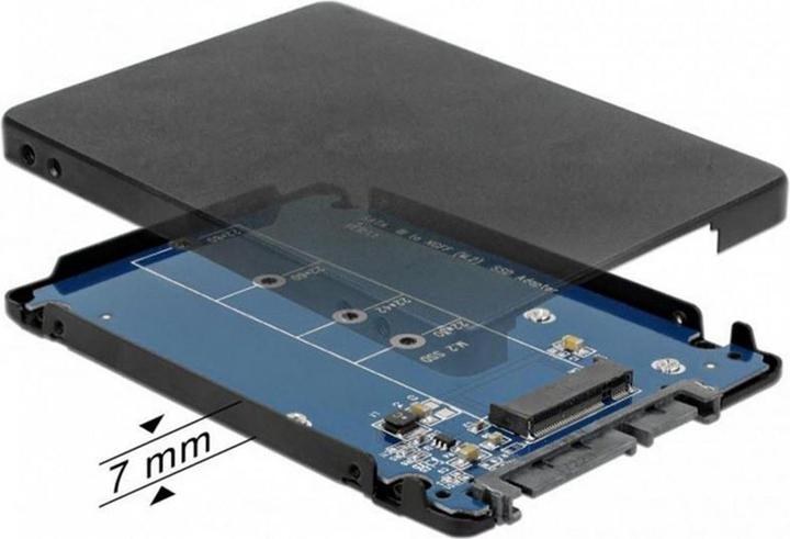 Delock Convertisseur SATA 22 broches vers M.2 NGFF 2.5" avec boîtier 7mm