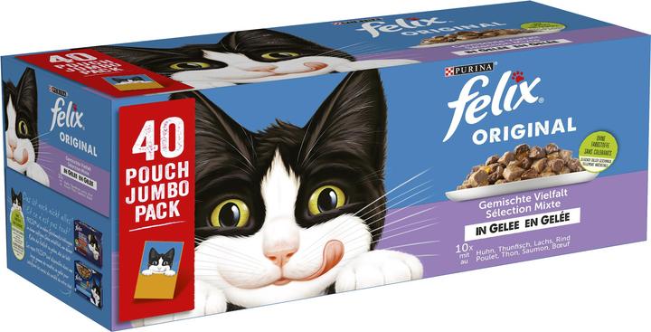 Felix Original Mixed Selection in Gelee (Adult, 40 Stk., 3400 g)