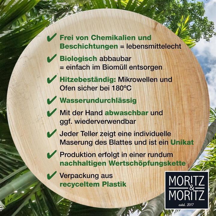 Image du produit Moritz & Moritz Vaisselle en feuille de palmier 25 pièces (25 x)