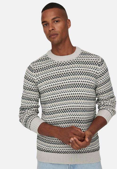 Produktbild Only & Sons ONSMUSA REG 3 STRUC CREW KNIT Strickpullover (XS)
