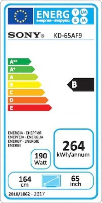 Energie-Label Sony KD-65AF9 (65", OLED, 4K, 2018)