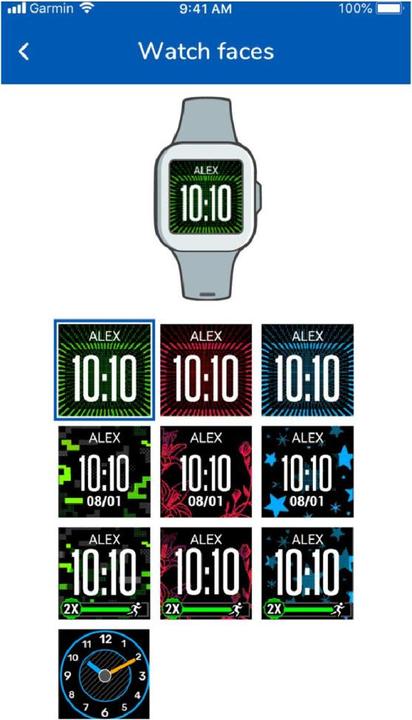Actual product image Garmin Vivofit jr. 3 Blue Stars (20 mm)