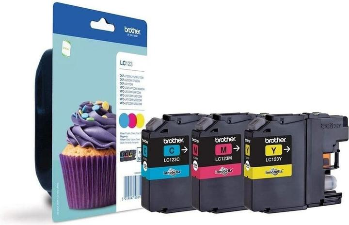 Actual product image Brother LC-123 Rainbow Pack (M, C, Y)